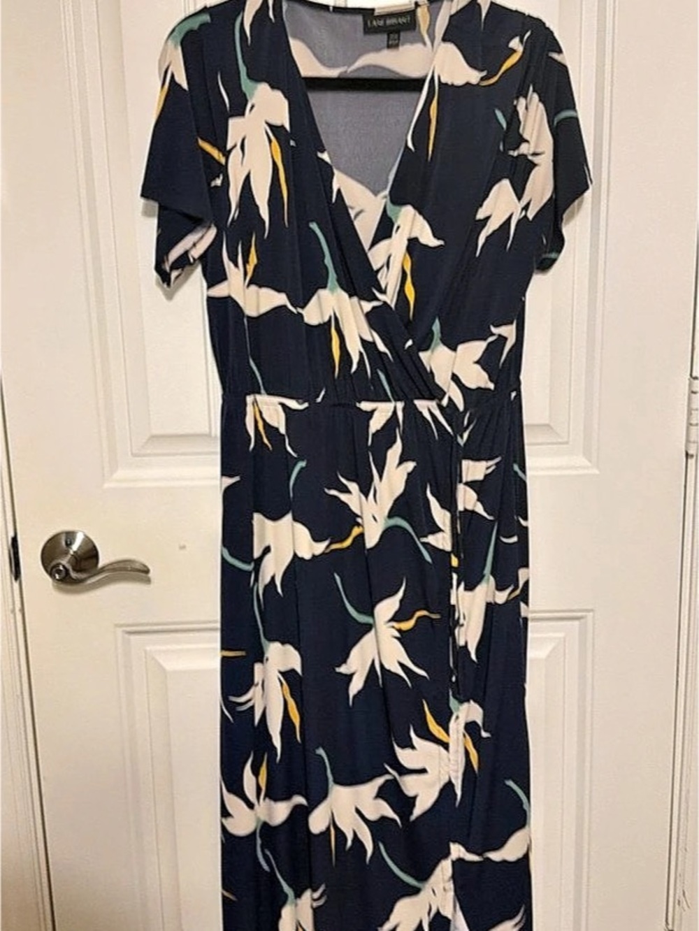 Lane Bryant Floral Maxi Dress Black & White Size 14/16 Like New